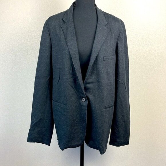 Forte Forte Wool Blazer Heathered Gray Single Button Lightweight Jacket XL - Picture 9 of 9